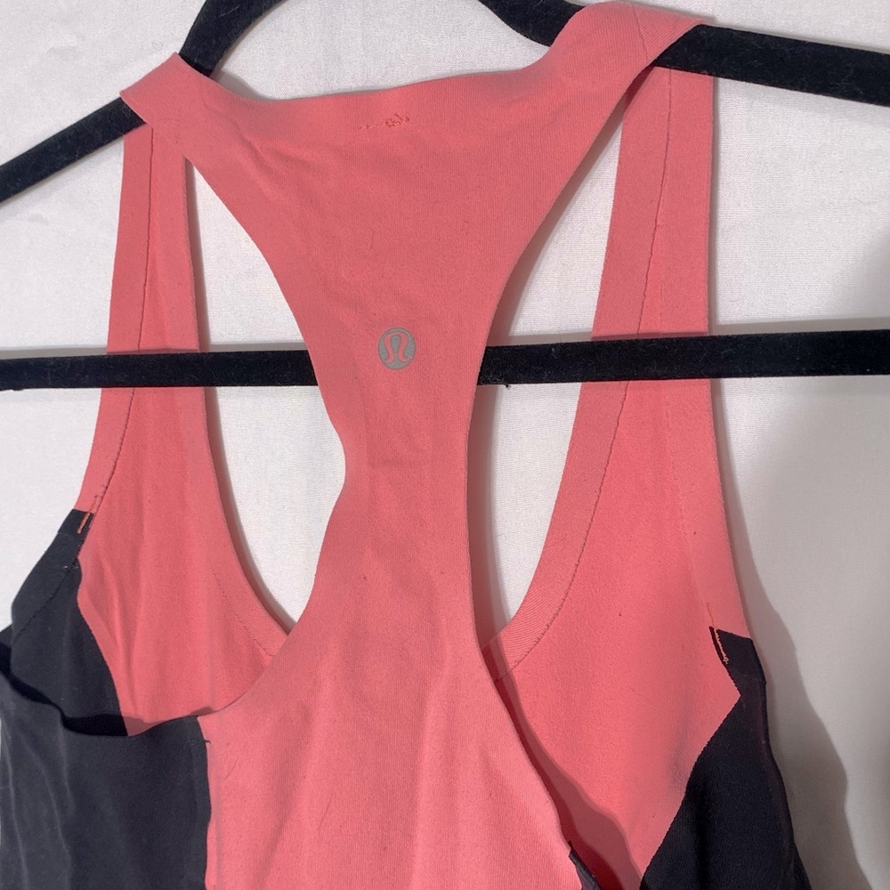 Lululemon Athletica Pink Black Racerback Tank Top M - Picture 5 of 8